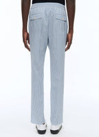 Fursac - Elasticated Wool Seersucker Trousers - Sapphire - Men