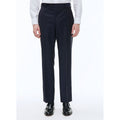 Navy Plain Serge Suit Pants - Carbon