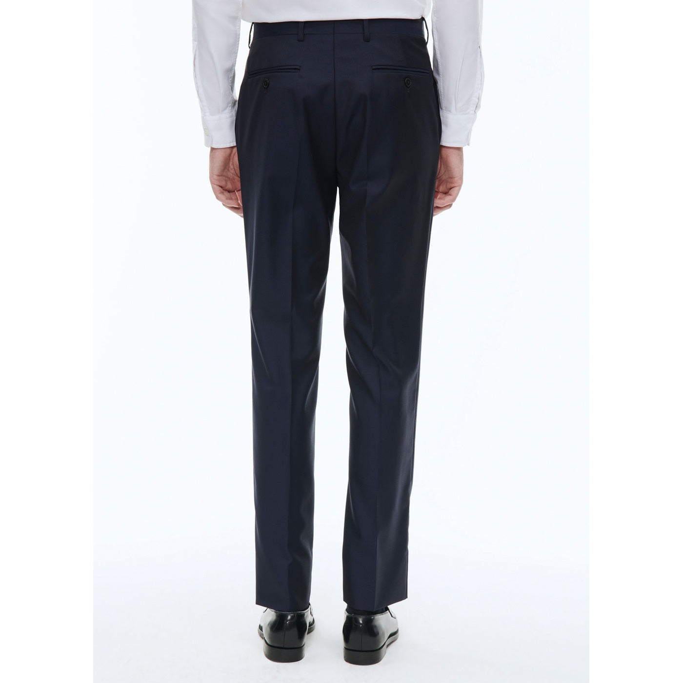 Navy Plain Serge Suit Pants - Carbon