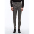 Fursac - Pantalon En Laine Cardée À Chevrons - Taupe