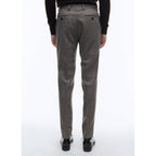 Fursac - Pantalon En Laine Cardée À Chevrons - Taupe