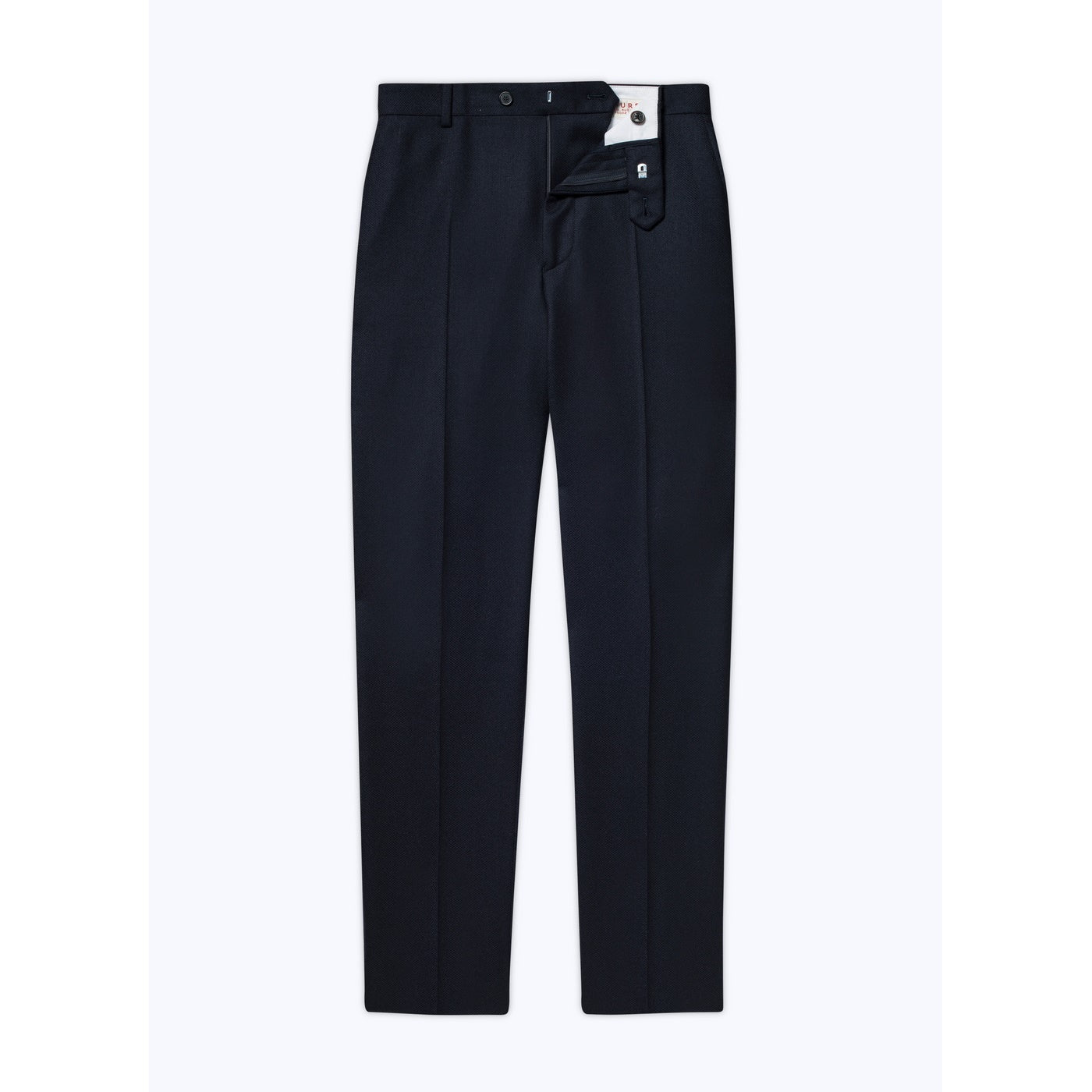 Fursac - Pantalon En Flanelle De Laine Armurée - Marine