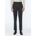 Fursac - Pantalon Costume Flanelle Stretch Unie Gris Foncé - Acier