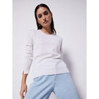 Pull Cachemire Col Rond Marcia - Lys