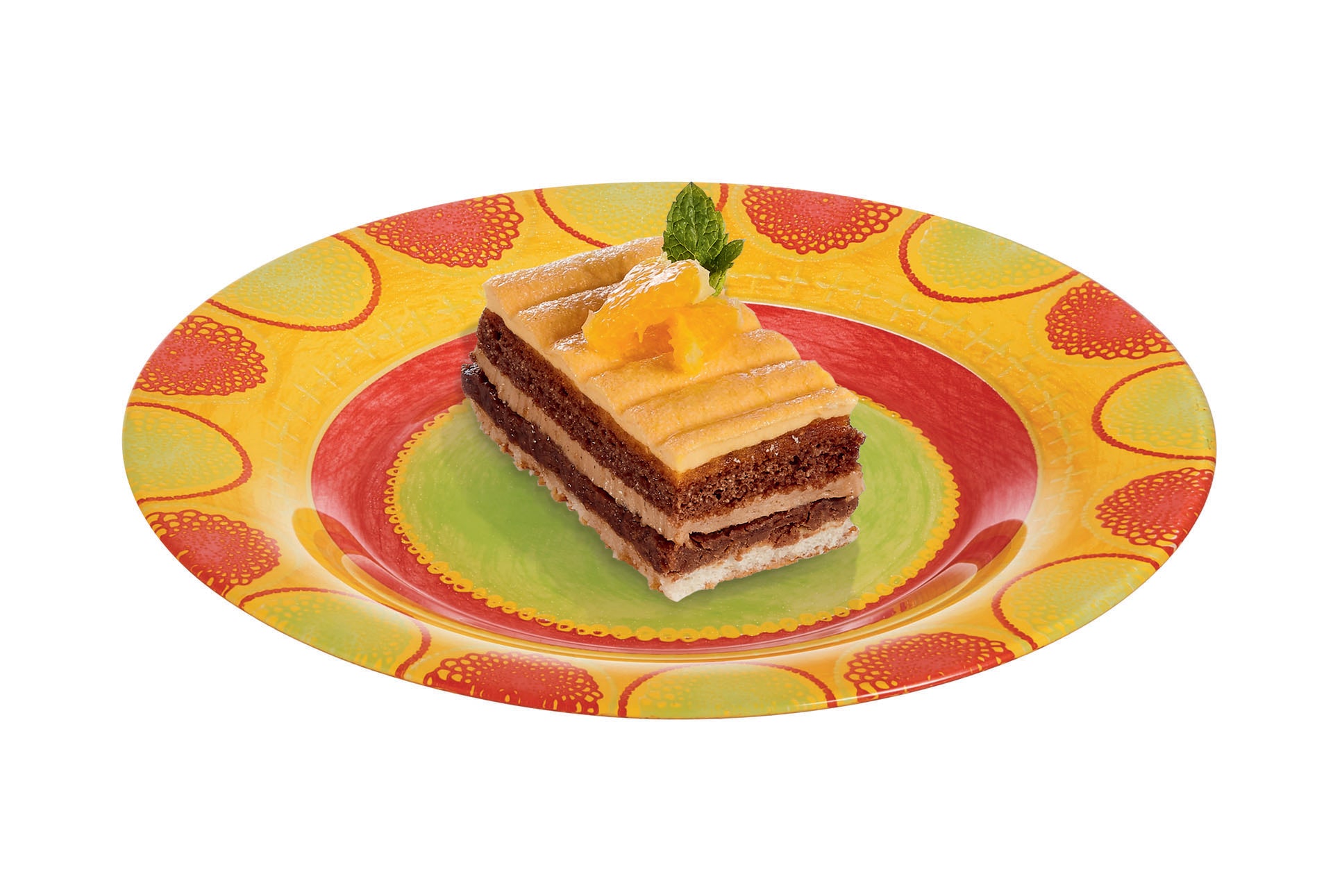 Propriano - 6 Dessert Plates - Extra-Resistant Opal Glass - Orange - 19cm - Luminarc