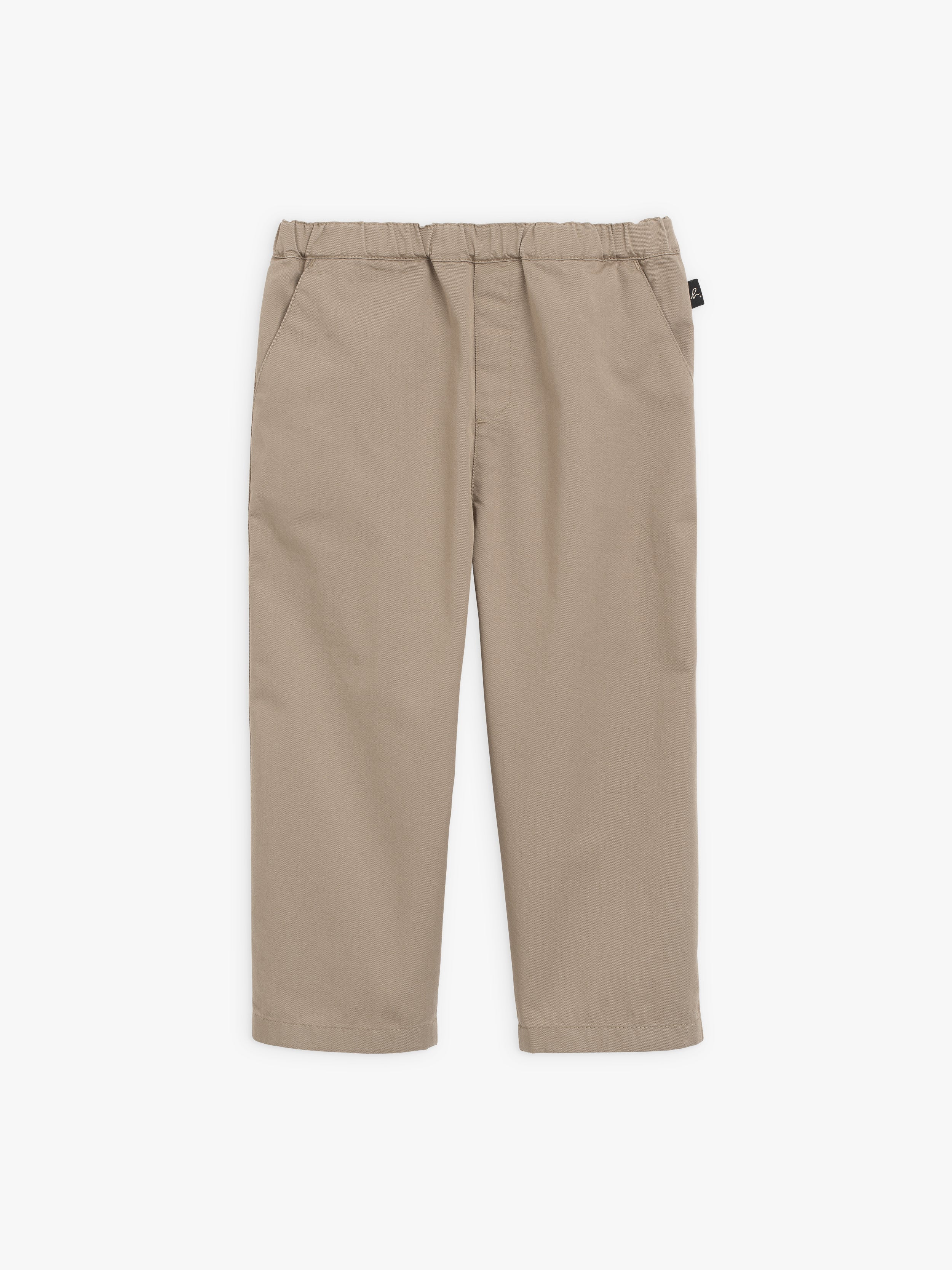 Pantalón Bebé De Gabardina De Algodón Taupe Oscuro - Infantil