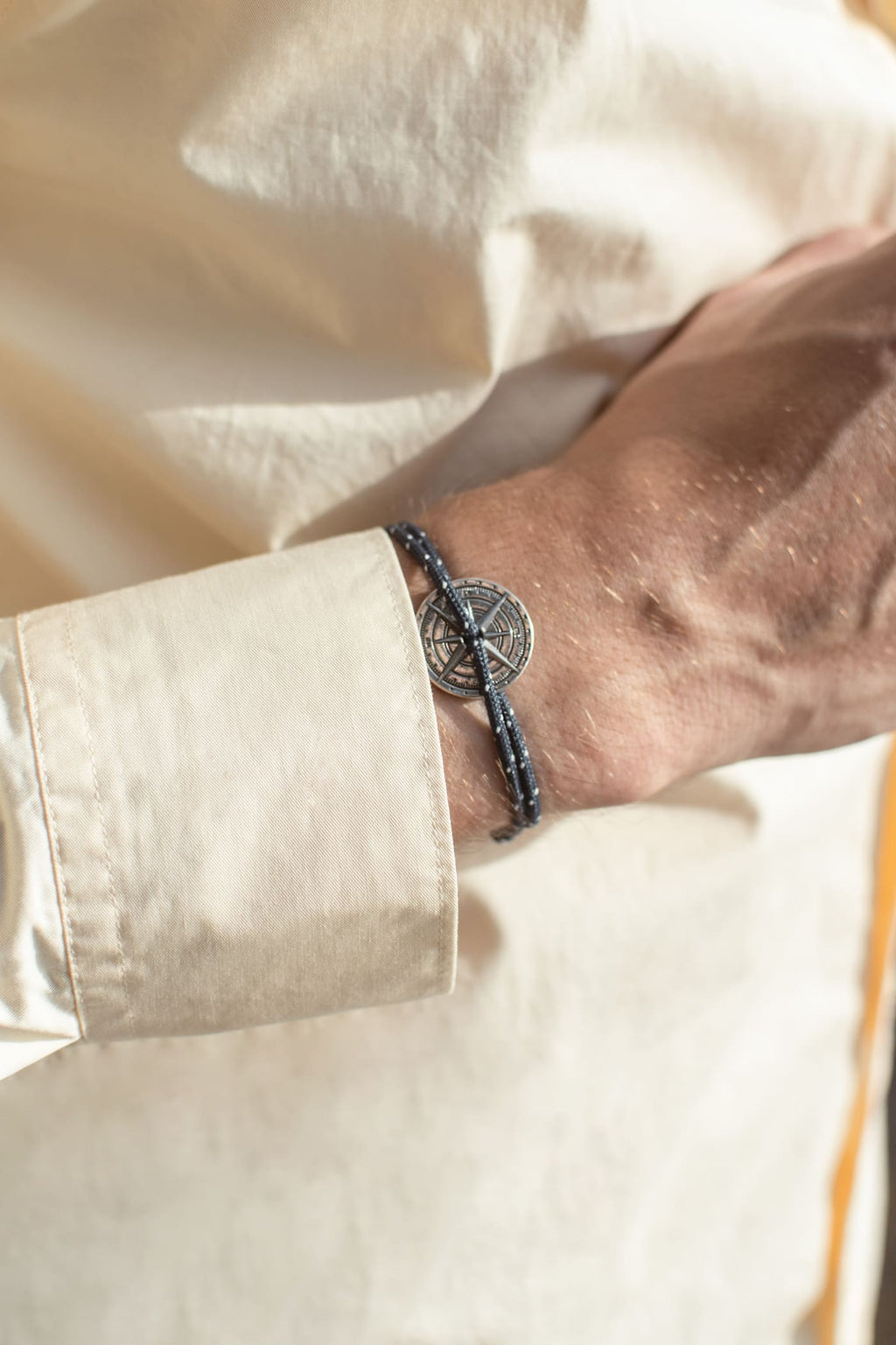 Pulsera Grésil - Azul marino moteado y blanco