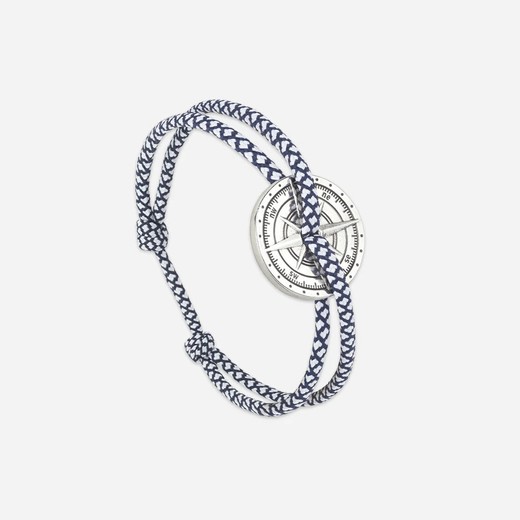 Bracelet Orage - Bleu Marine & Blanc