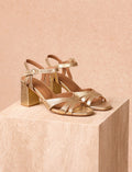 Sandalias tacón Elea - Dorado - Mujer