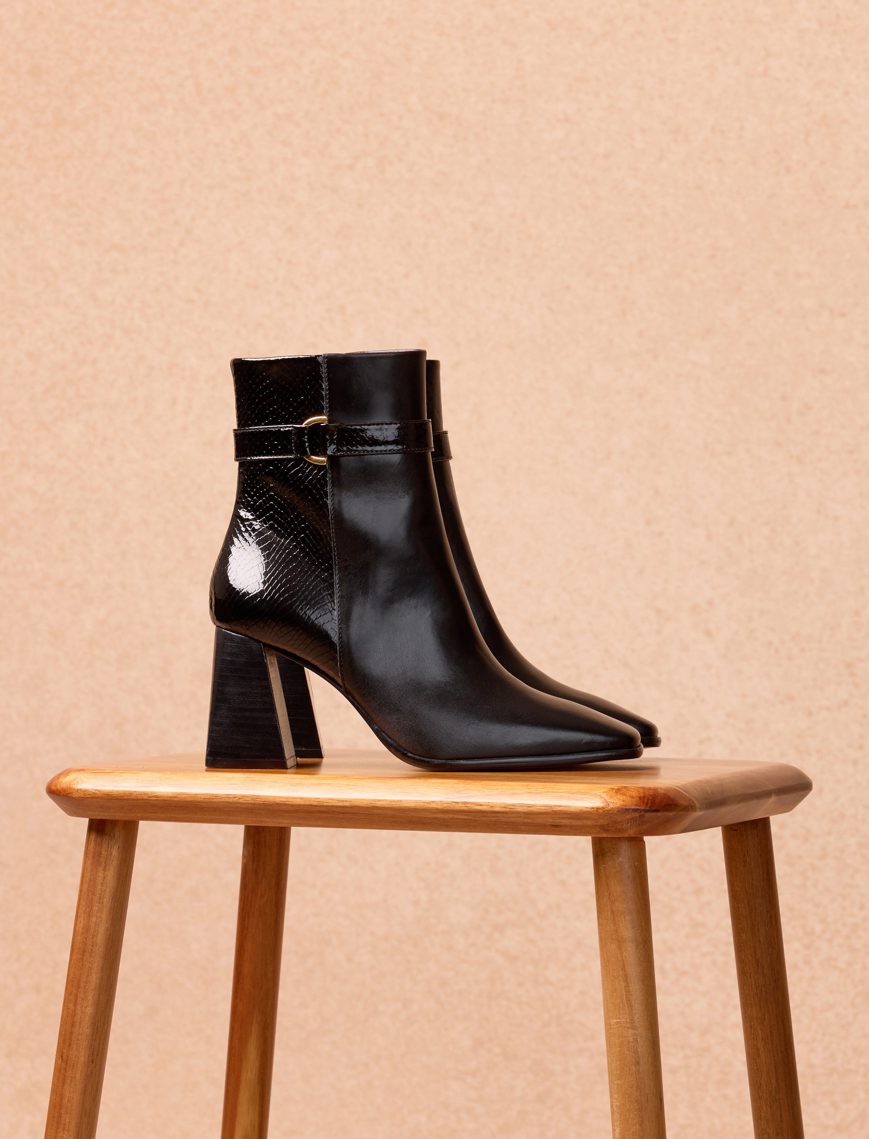 Bottines À Talons Olympe - Noir - Femme