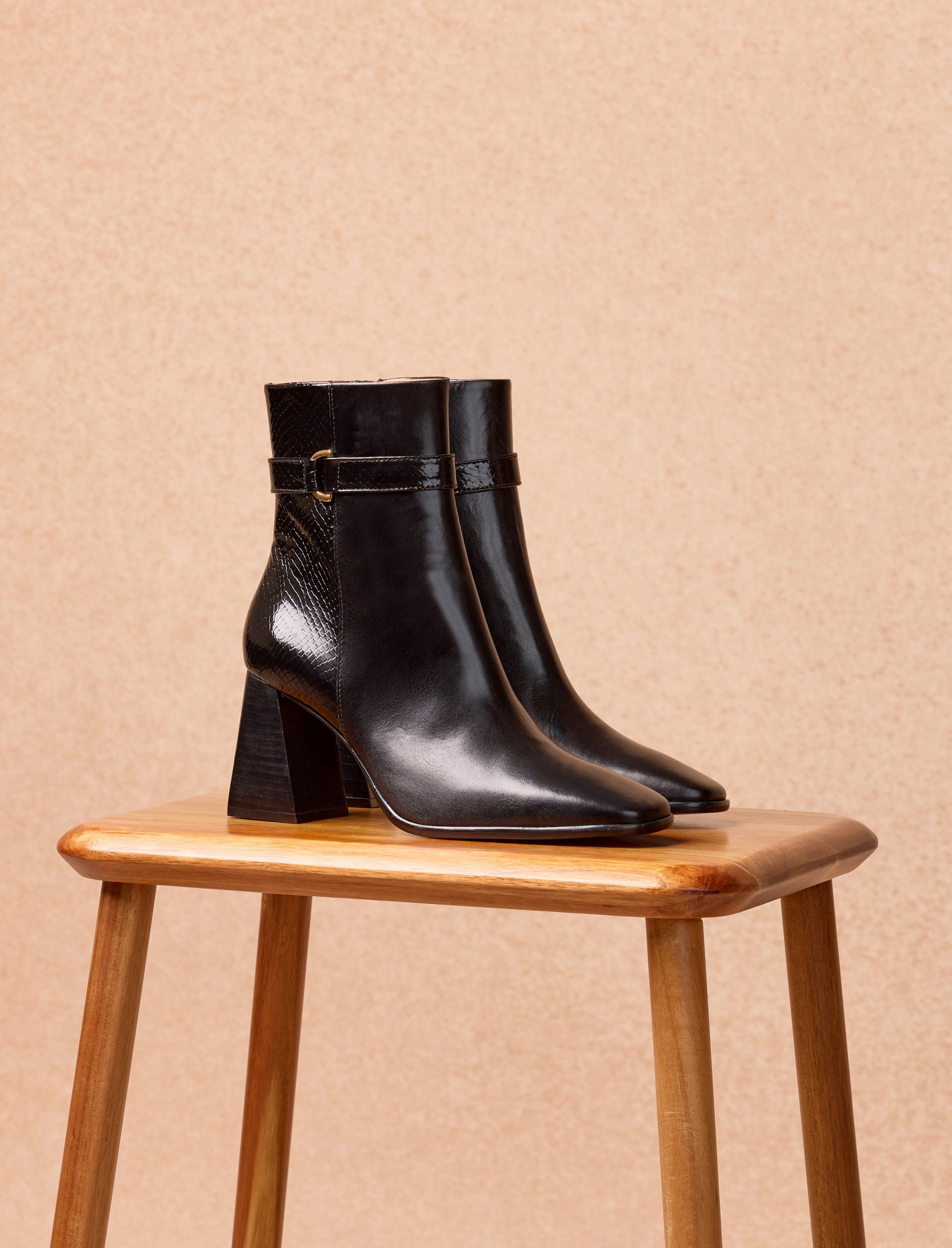 Bottines À Talons Olympe - Noir - Femme