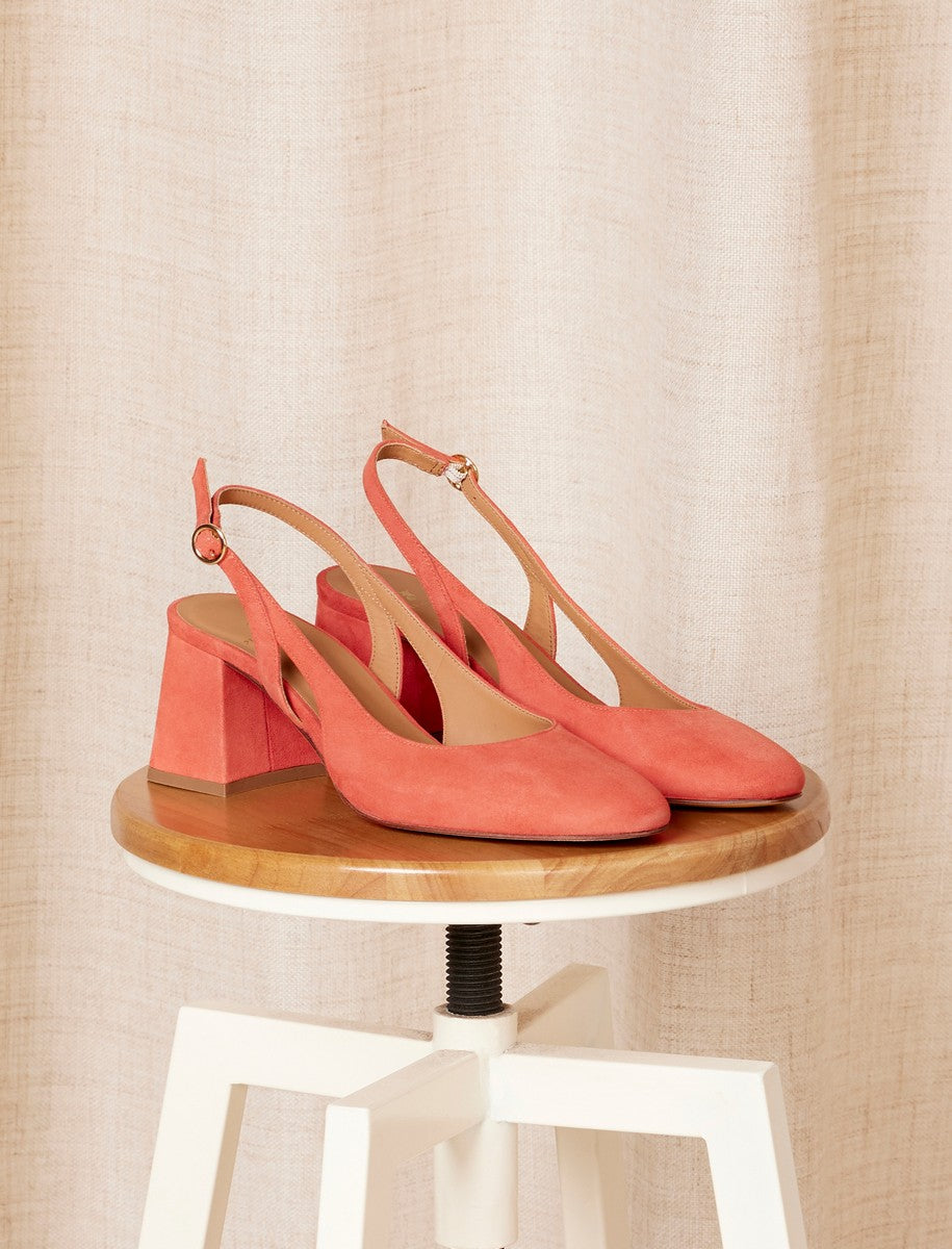 Sandales À Talon Charlotte - Mandarine - Femme