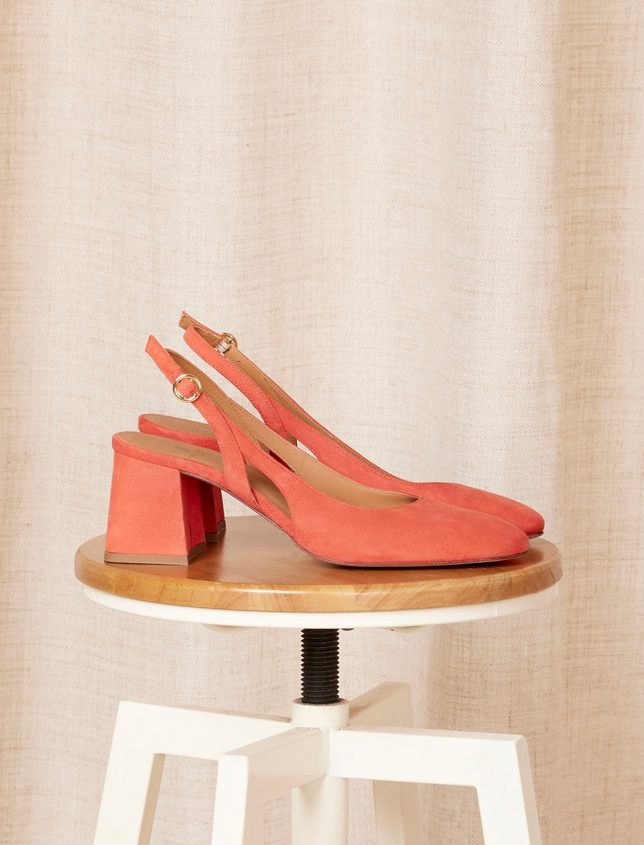 Sandales À Talon Charlotte - Mandarine - Femme