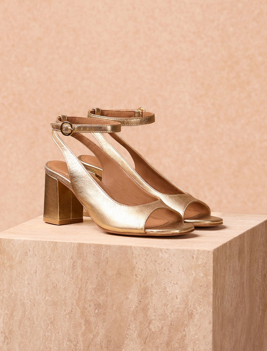 Sandales À Talon Joanna - Doré - Femme