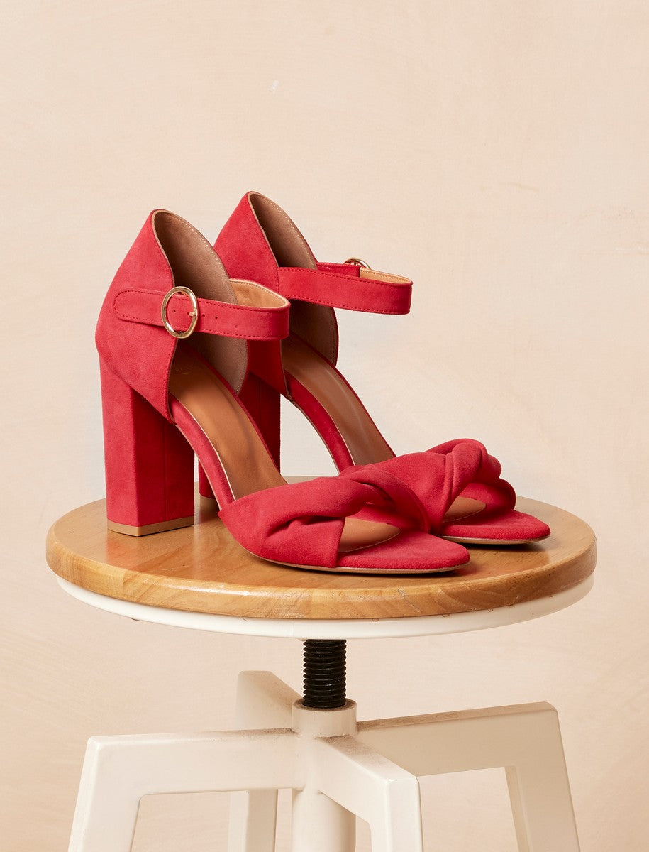 Pia Heeled Sandals - Raspberry - Women