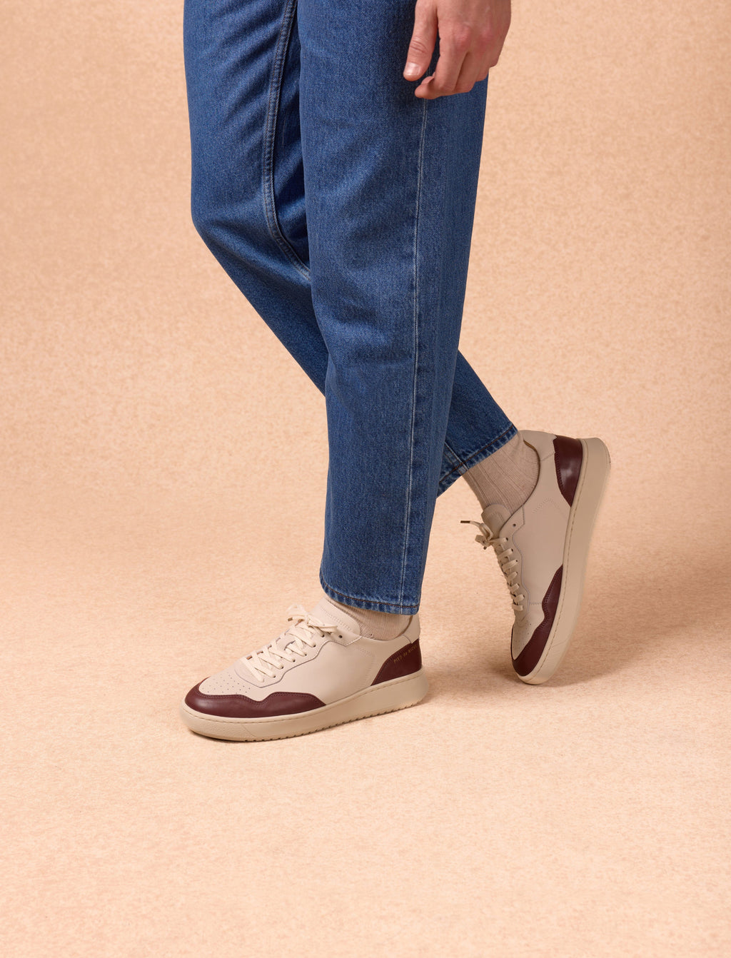 Sneakers À Lacets Edgard - Rouge Brique - Homme