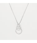 "Encircled Trio" Pendant - D0.10/20 - White Gold