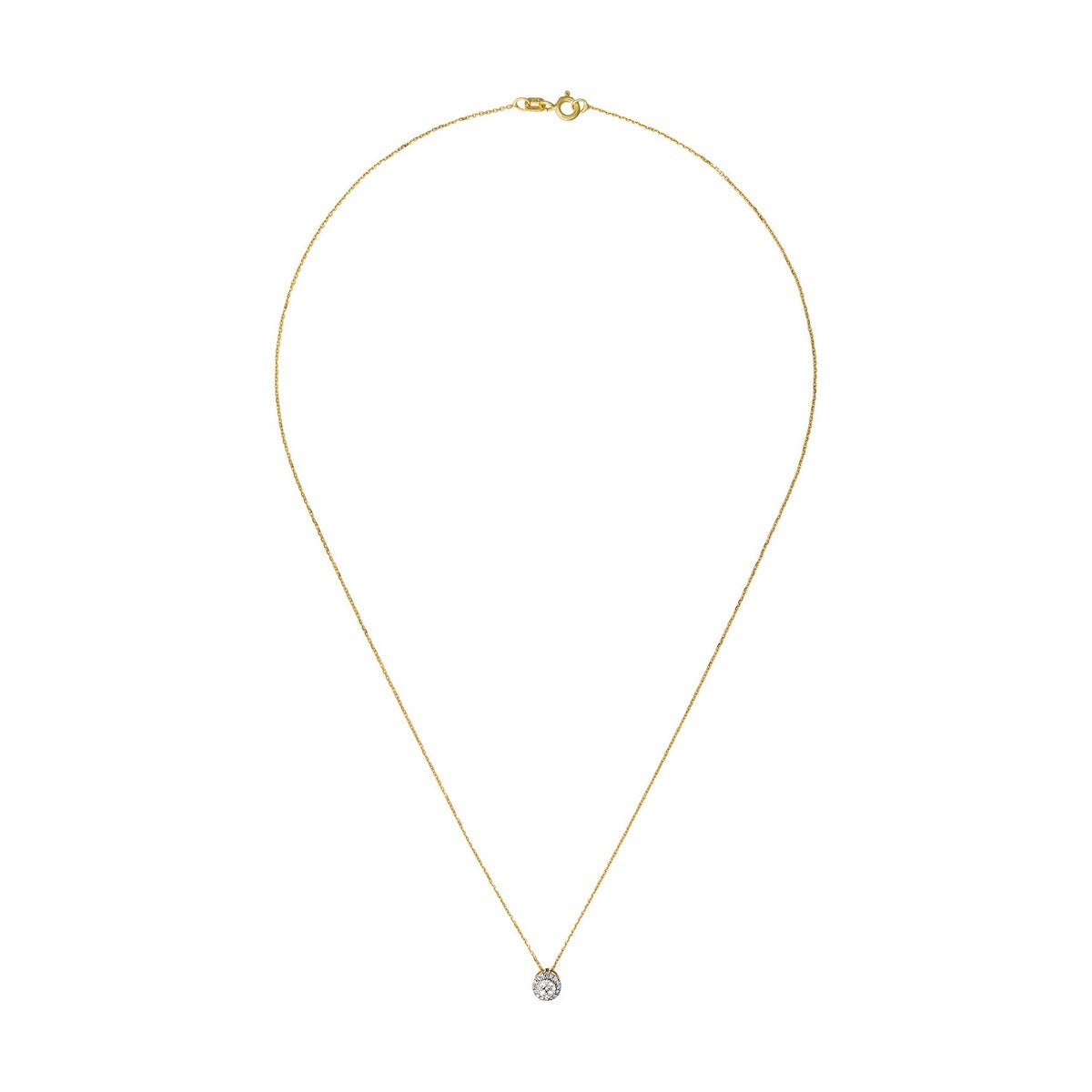 Pendentif "Mon Brillant" Diamants : 0,12/25 - Or Jaune