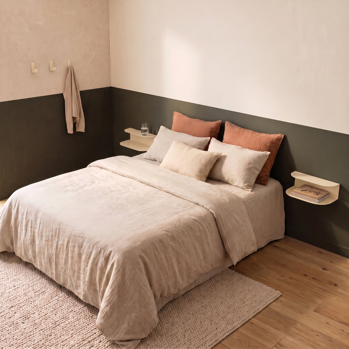 Pack Chambre - Acier - Crème Fine Texture