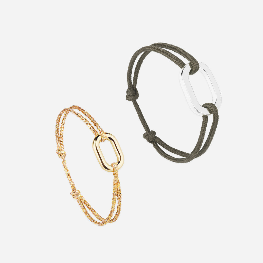 Bracelet Pack Tige X Filin - Kaki & Or