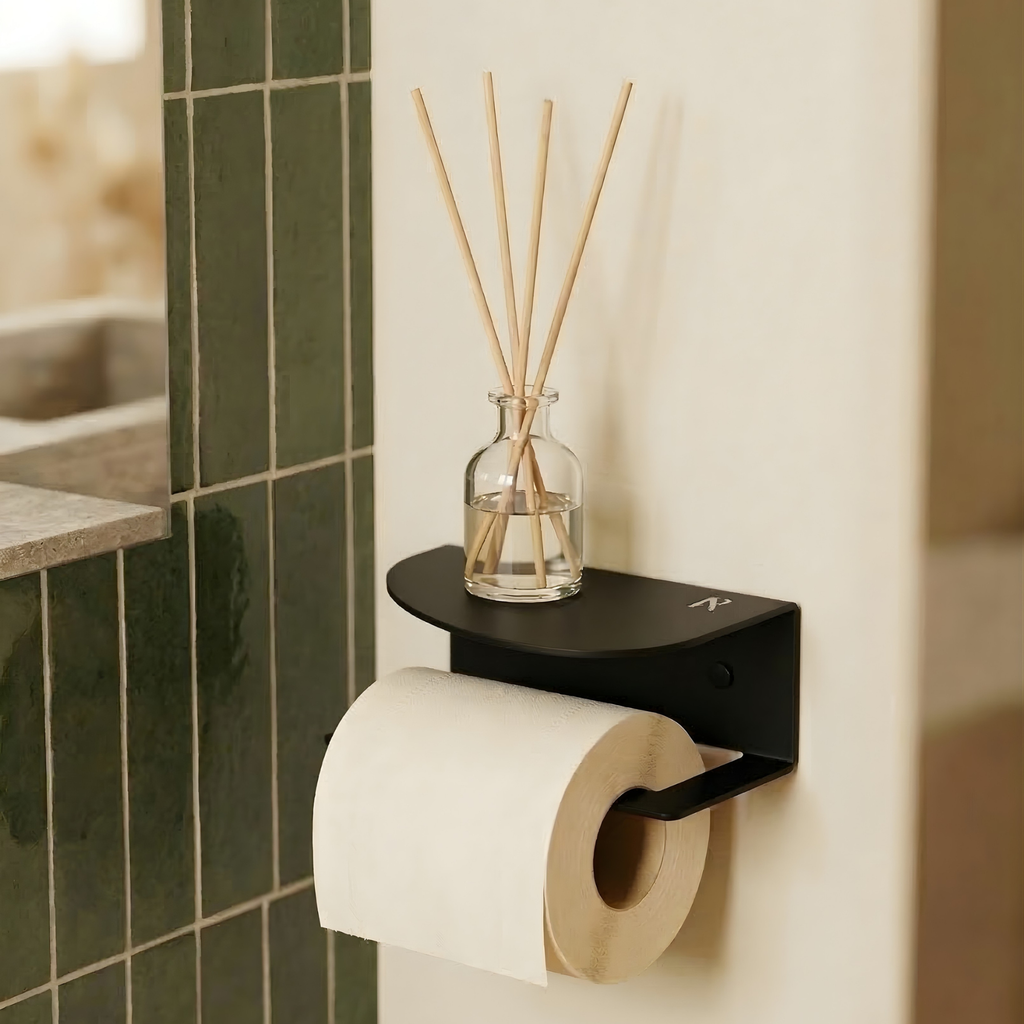 Toilet Pack - 1 Essential + 1 Roll Cover - Matte Black