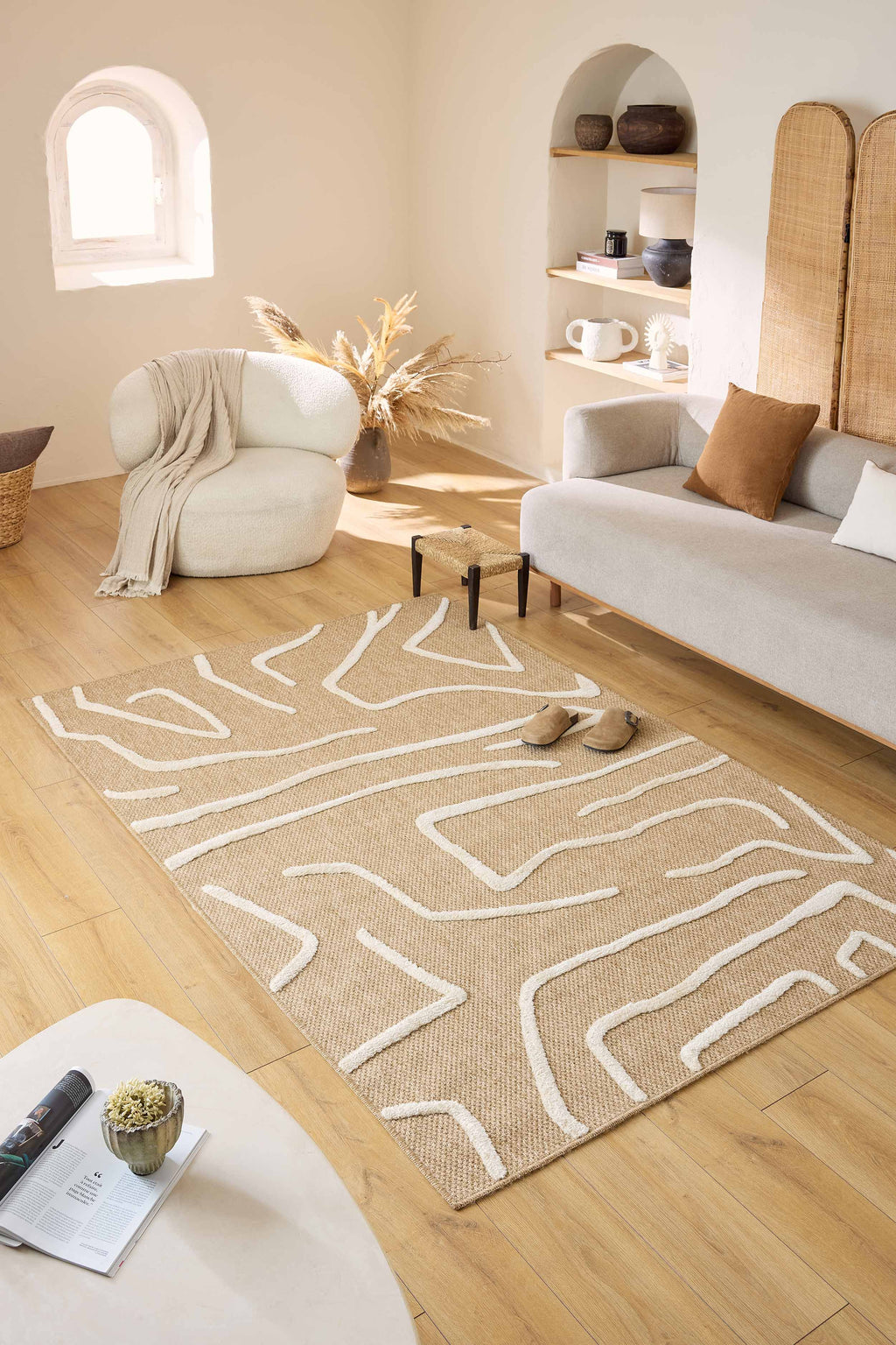 Jute look rug - Palma - PALMA geometric pattern