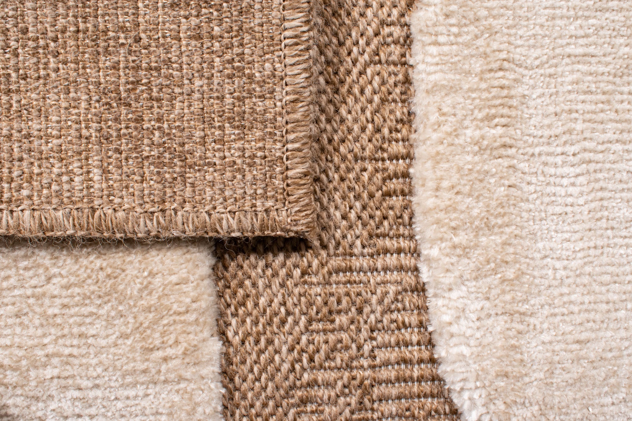 Rustic rug with beige relief pattern: PAL9491BLA PALMA