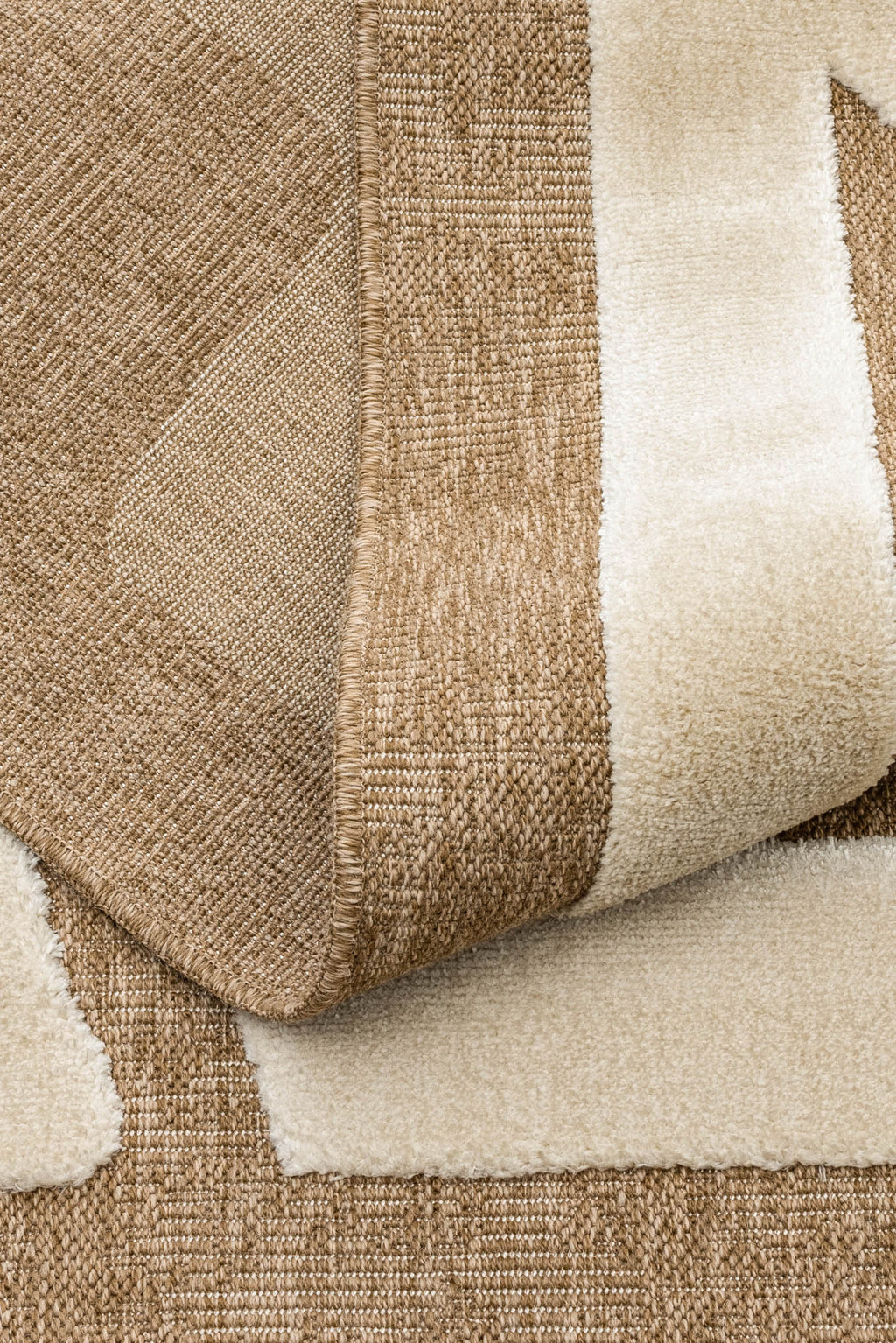 Rustic rug with beige relief pattern: PAL9491BLA PALMA