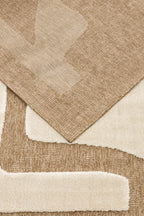 Rustic rug with beige relief pattern: PAL9491BLA PALMA