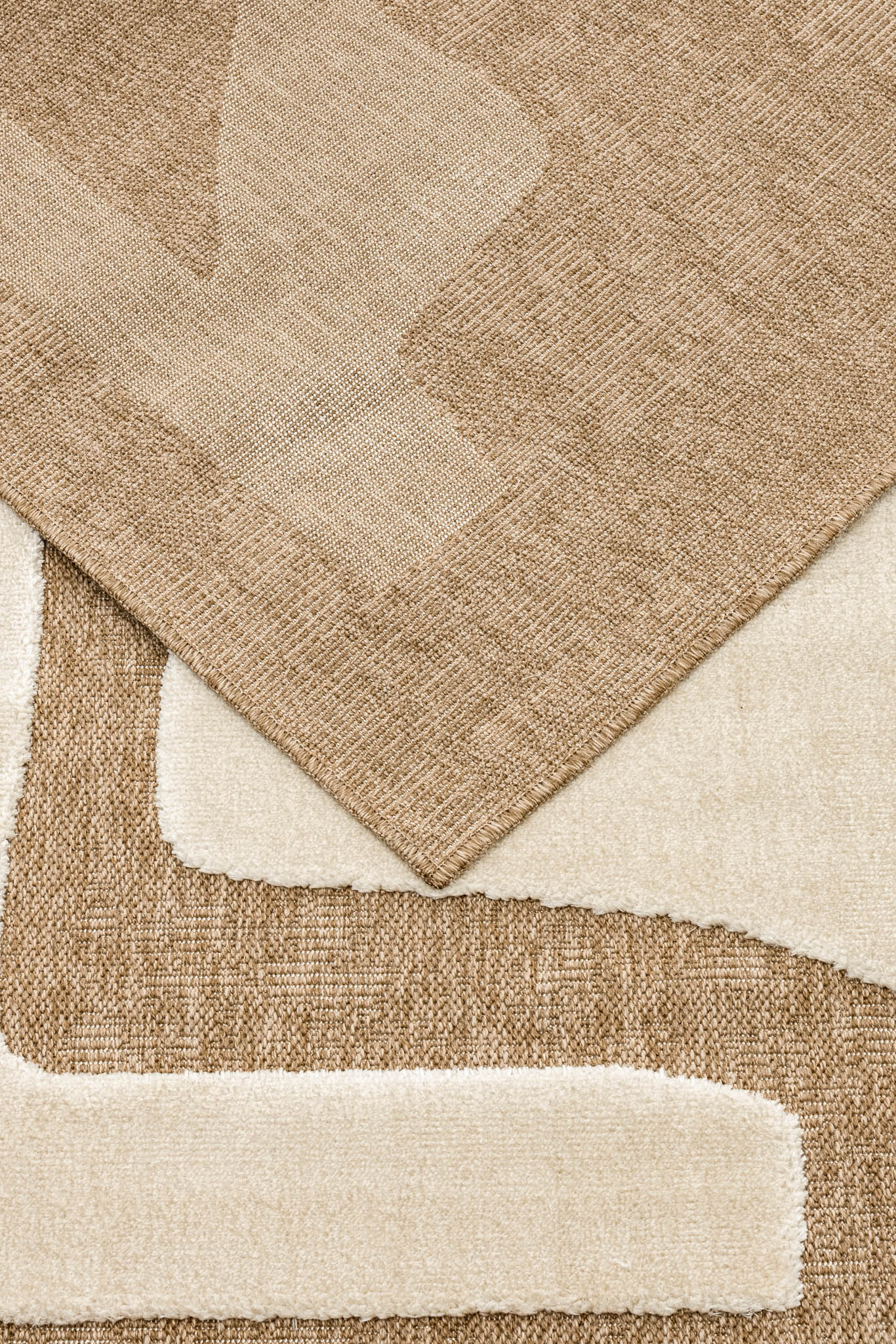Rustic rug with beige relief pattern: PAL9491BLA PALMA