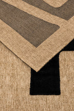 Rustic rug with black pattern: PAL9491NOI PALMA