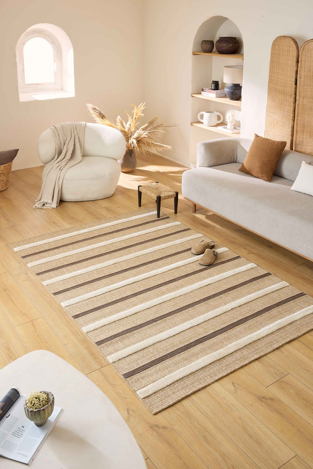 Jute look rug - Palma - PALMA zebra pattern