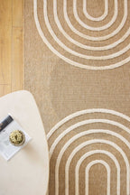 Jute look rug - Palma - PALMA arc pattern