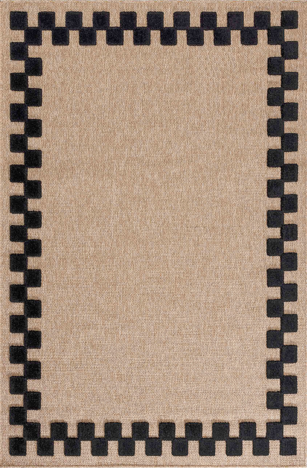 Palma - Alfombra Interior - Polipropileno y Poliéster - Negro