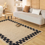 Palma - Alfombra Interior - Polipropileno y Poliéster - Negro