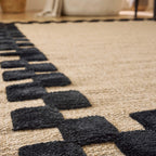 Palma - Alfombra Interior - Polipropileno y Poliéster - Negro