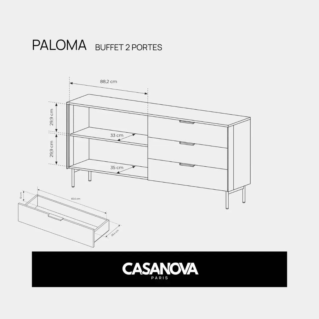 Paloma - Aparador de 2 puertas - Aparador