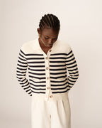 Cárdigan Pam - Crudo Rayas