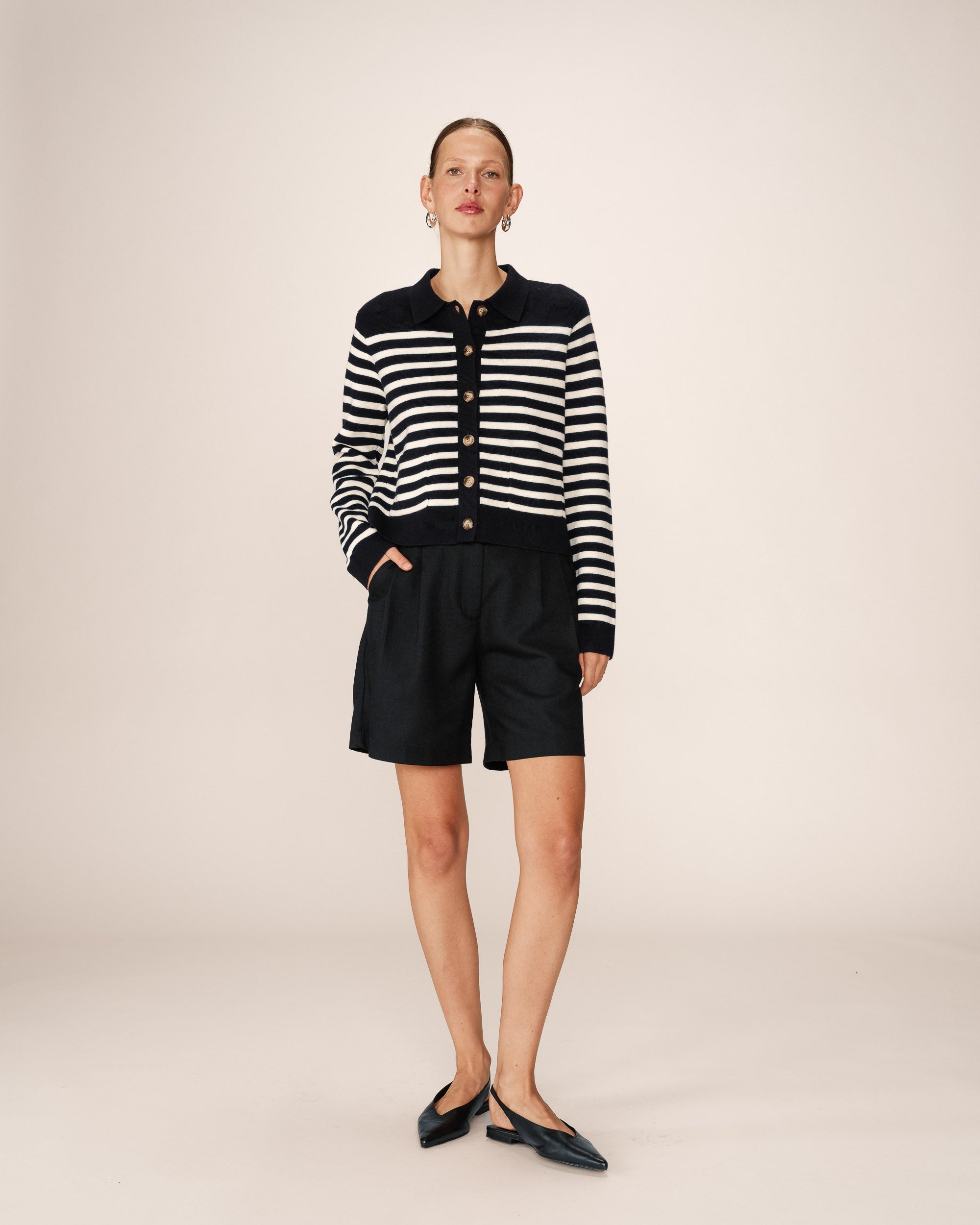 Cardigan Pam - Rayures Marine