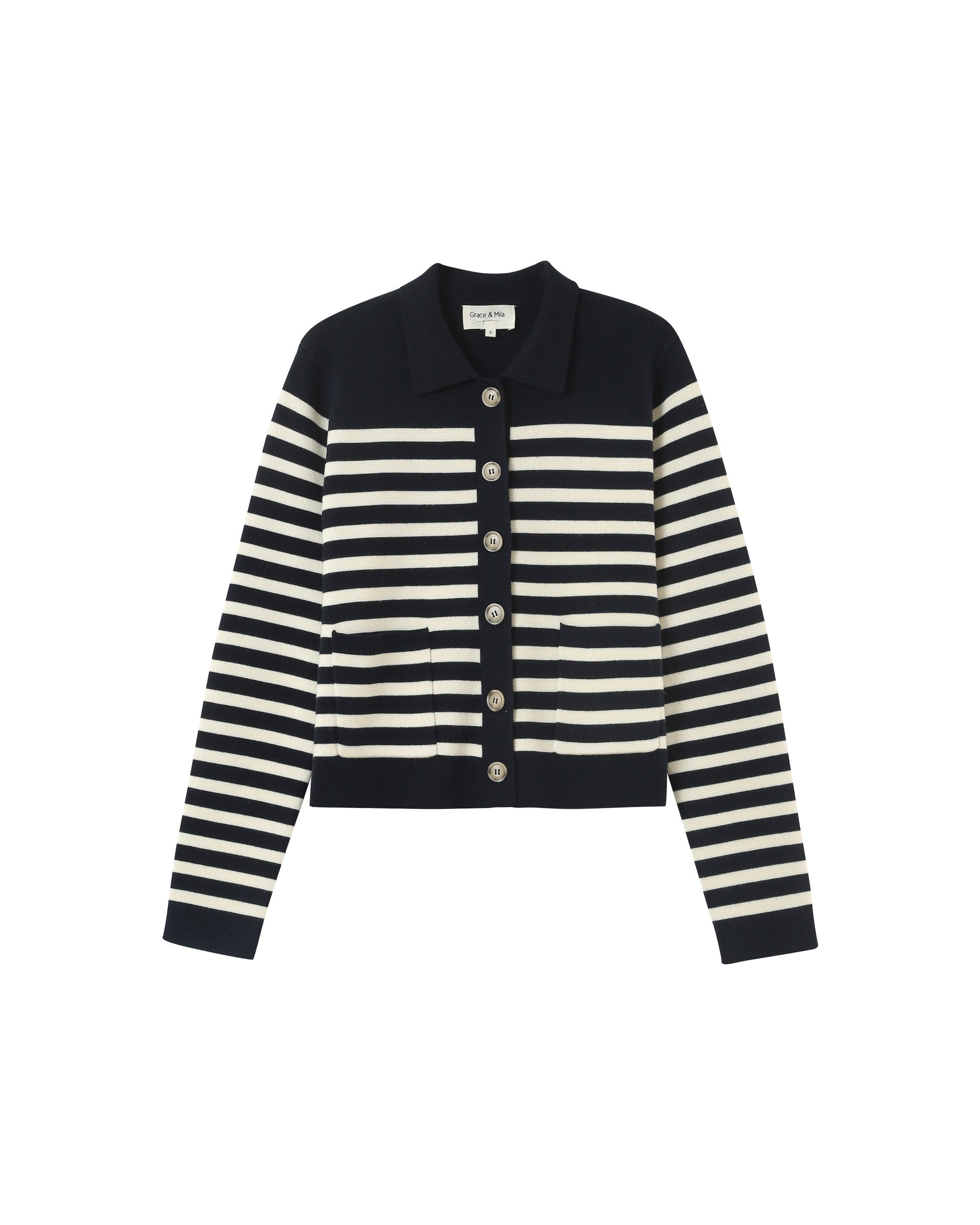 Cardigan Pam - Rayures Marine