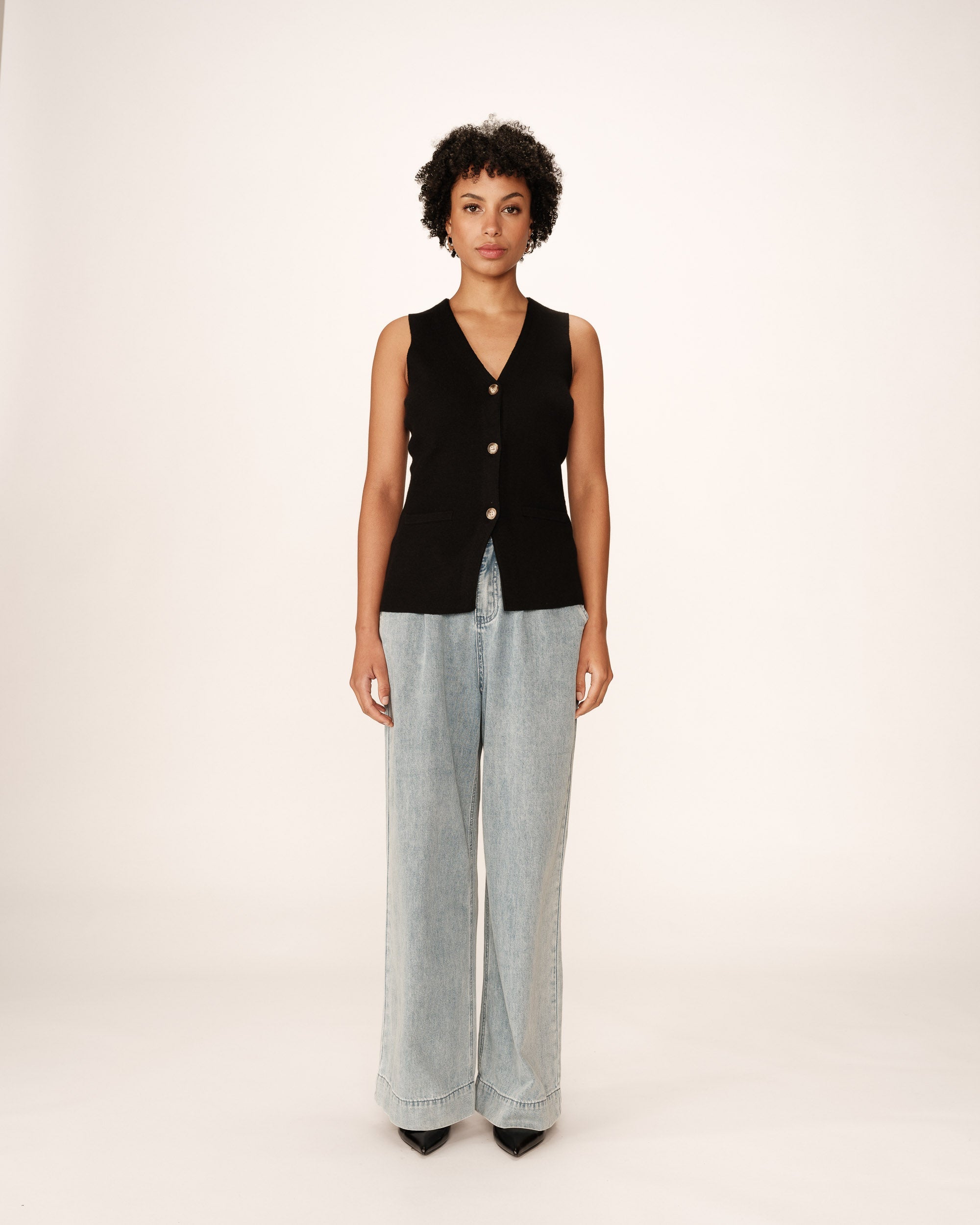 Gilet Panama - Noir