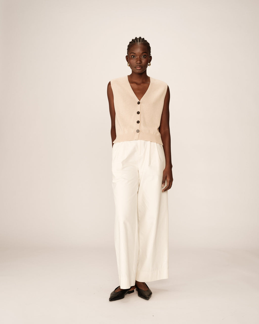 Ecru Pancake Vest