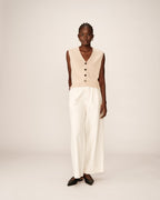 Ecru Pancake Vest