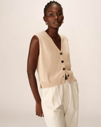 Ecru Pancake Vest