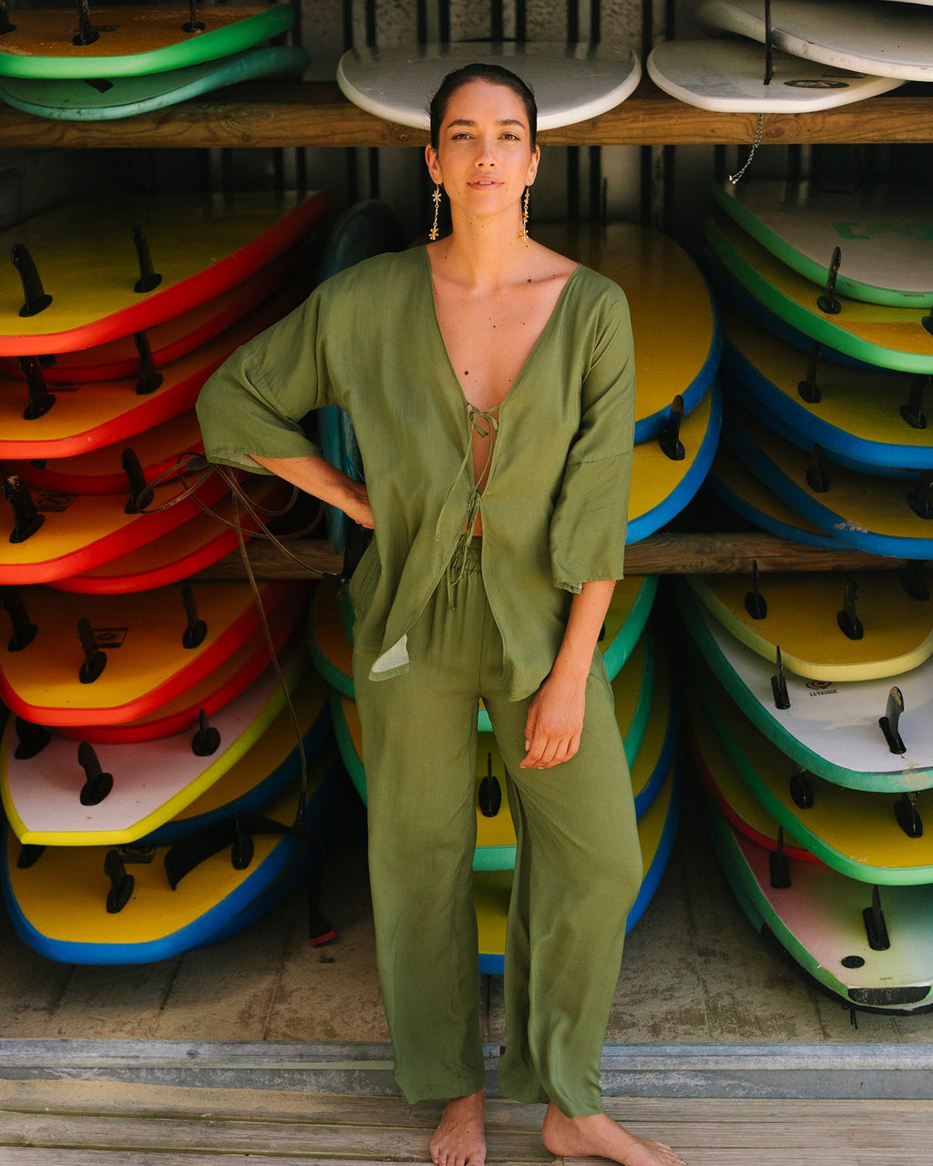 Fiona Khaki Trousers