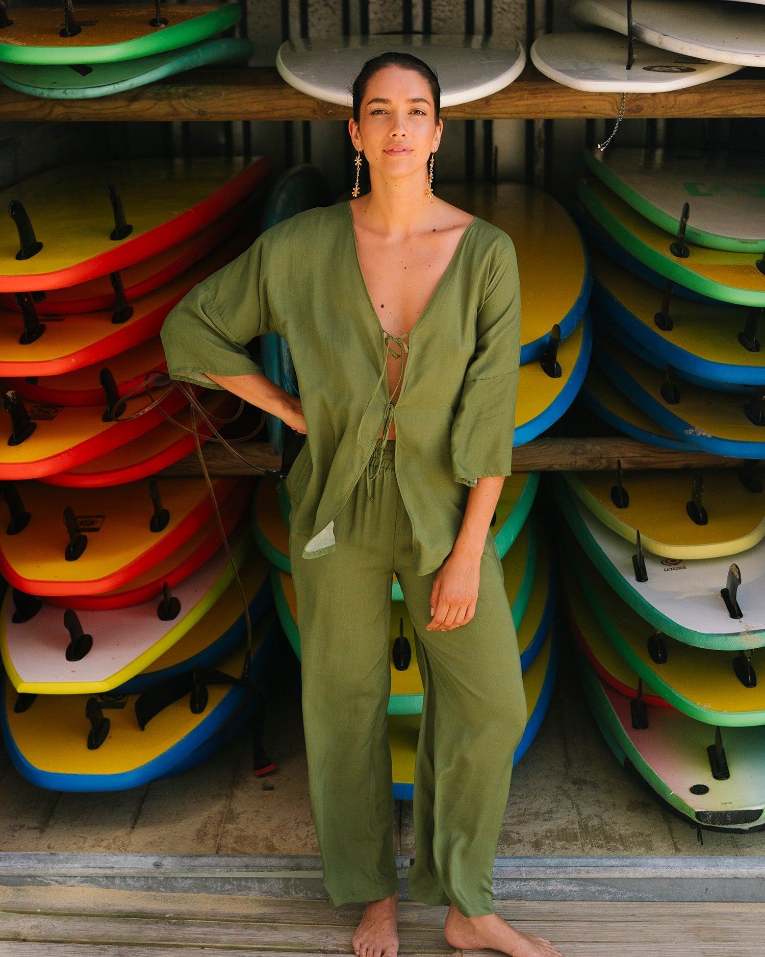 Fiona Khaki Trousers