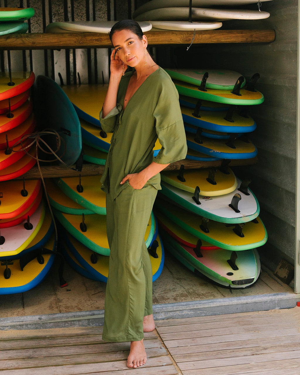 Fiona Khaki Trousers