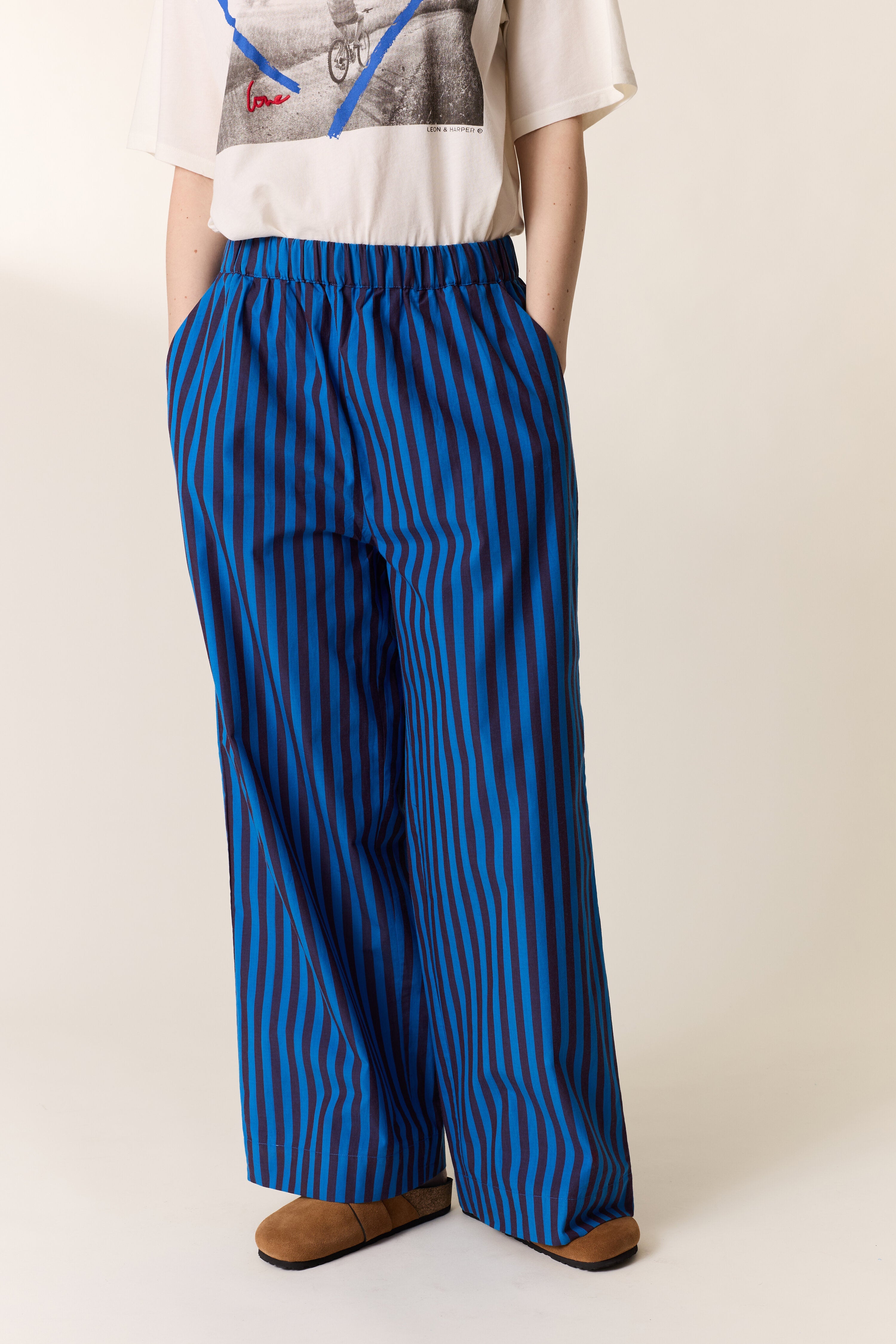 Partos Stripe Trousers