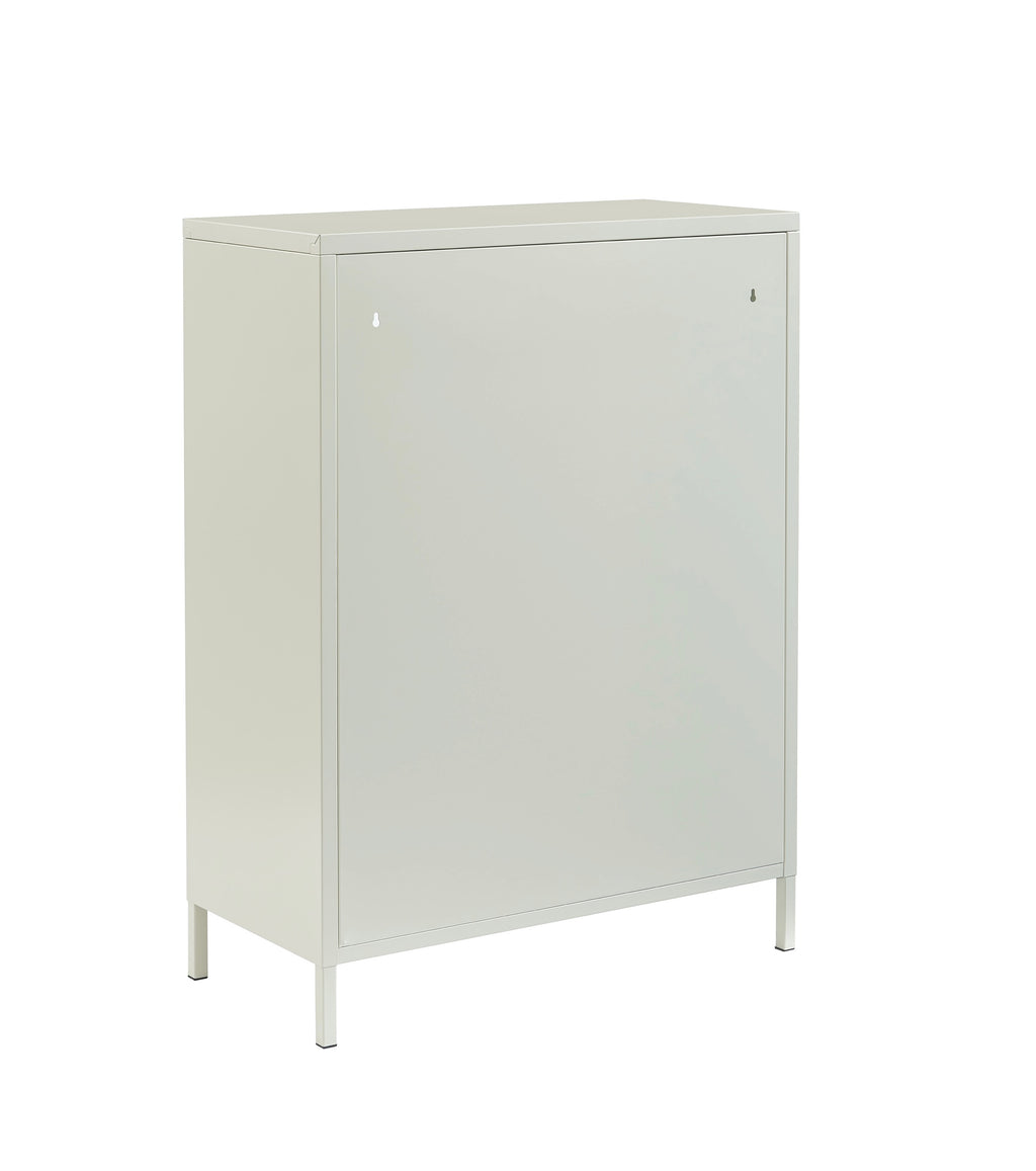 Sideboard - Sand Beige - Fluted Glass Doors