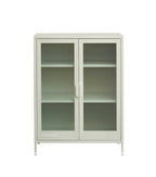 Sideboard - Sand Beige - Fluted Glass Doors